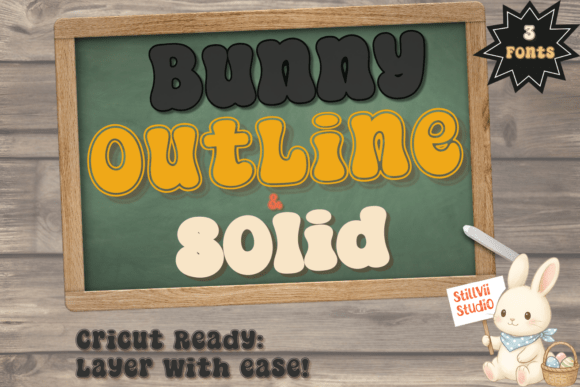Bunny Outline Solid Trio Typeface Review