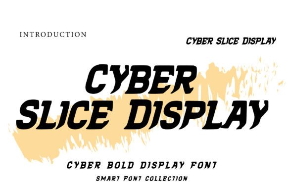 Cyber Slice Display Font for Tech Editorial Design