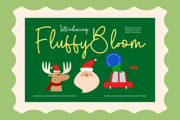 Fluffy Bloom Font for Handmade Product Design