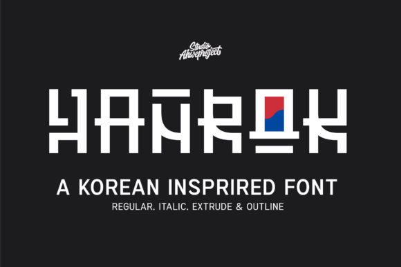 Hanrok Typeface: Bold Korean-Inspired Display Fonts