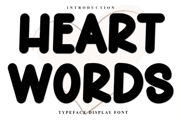 Heart Words Font for Handmade Branding