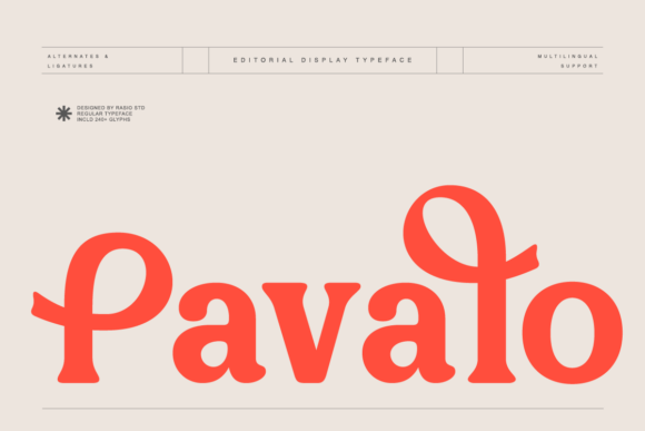 Pavalo Typeface: Elegant Curves for Maker Brands