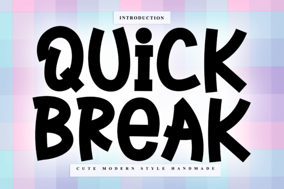 Quick Break: A Bold Display Font for Editors
