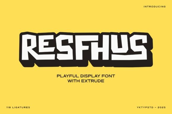 Resfhus Typeface for Bold Campaign Design