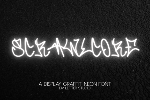 Scrawlcore Neon Display Font for Crafters