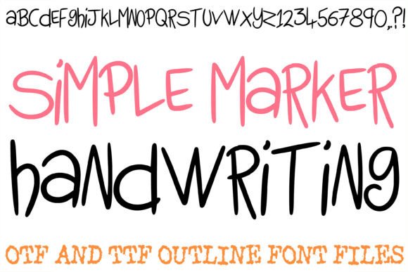 Simple Marker Font for Personal Web Design