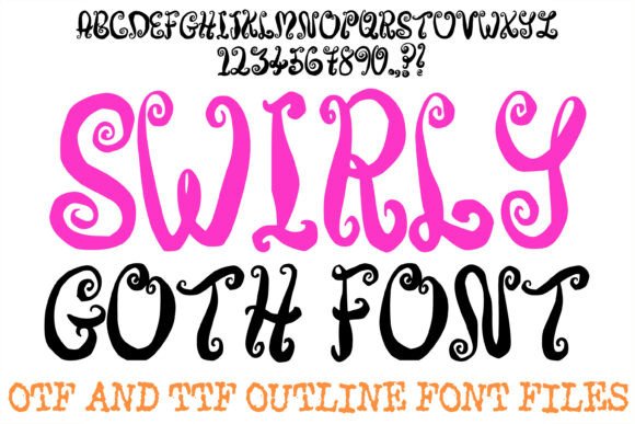 Swirly Goth: A Display Font for Dark Web Design