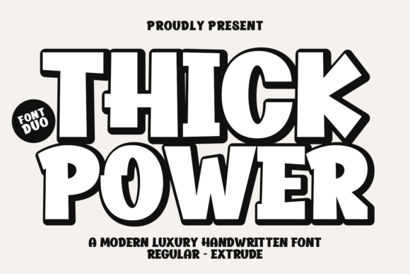 Thick Power Font: Bold Display Typography for Designers